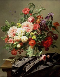 Peonías, amapolas y rosas, 1849